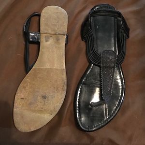 Black sparkly sandals